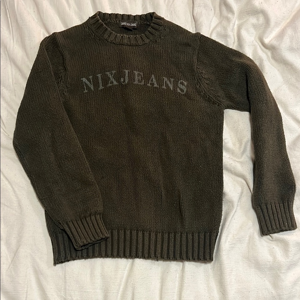 Vintage Men's Dark Green Sweater